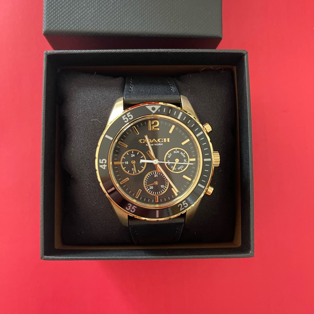 Coach Black and Gold Chronograph Watch - Picture 3 of 4